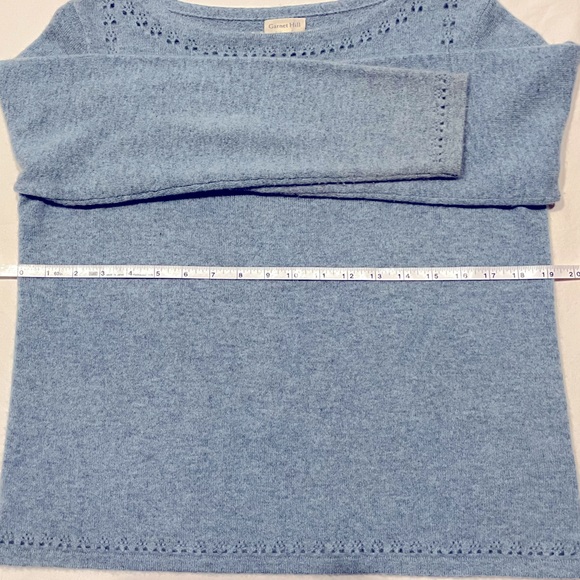 Garnet Hill light blue Heather Cashmere sweater, women’s M - Picture 5 of 5